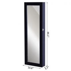 Armoire à bijoux à installation murale par HomCom, noir -HOMCOM Soldes 2022 330928798 AlternateImage2 l