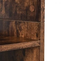 Bibliothèque à échelle en composite brun par HomCom avec 5 tablettes -HOMCOM Soldes 2022 330928803 AlternateImage3 l