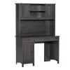 Bureau d'ordinateur noir HomCom moderne et contemporain de 47,25 po