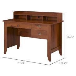 Bureau d'ordinateur HomCom moderne et contemporain brun de 47,25 po -HOMCOM Soldes 2022 330928818 AlternateImage2 l