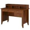 Bureau d'ordinateur HomCom moderne et contemporain brun de 47,25 po