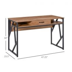 Bureau d'écriture brun pâle HomCom moderne et contemporain de 47,25 po 7 Bureau d'écriture brun pâle HomCom moderne et contemporain de 47,25 po -HOMCOM Soldes 2022 330928828 AlternateImage2 l