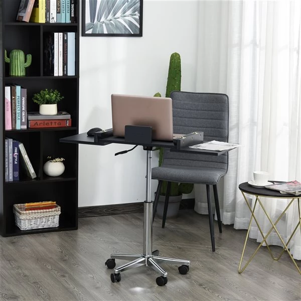 Bureau pour ordinateur portable noir par HomCom moderne et contemporain de 35,75 po 2 Bureau pour ordinateur portable noir par HomCom moderne et contemporain de 35,75 po – Image 2