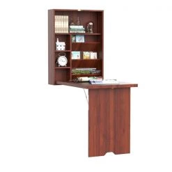 Bureau en forme de L brun par HomCom moderne et contemporain de 30,5 po