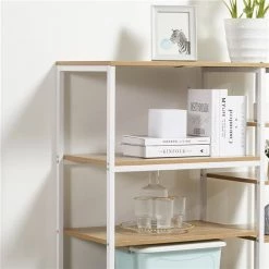 Bibliothèque à 7 tablettes par HomCom en métal blanc -HOMCOM Soldes 2022 330932348 AlternateImage3 l