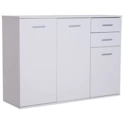 Buffet contemporain HomCom en composite blanc