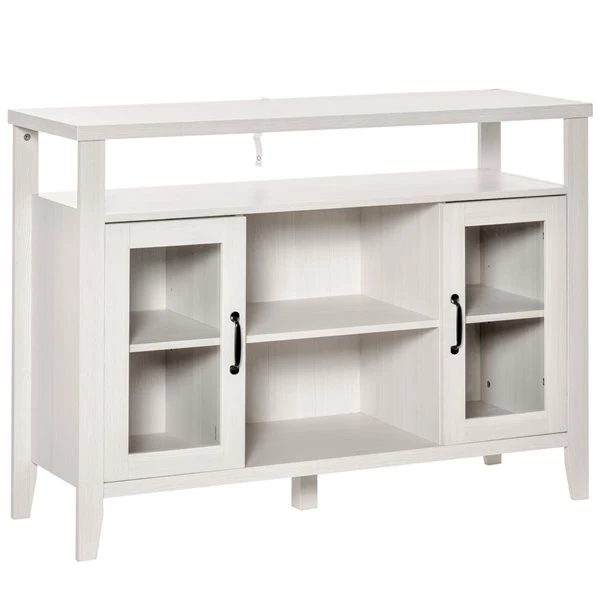 Buffet HomCom en composite blanc 1 Buffet HomCom en composite blanc