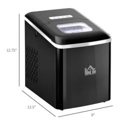 Machine à glaçons en forme de cube HomCom autoportante de 27 lb avec porte relevable, noir -HOMCOM Soldes 2022 330932499 AlternateImage2 l