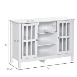 Buffet HomCom en acrylique et composite blanc -HOMCOM Soldes 2022 330932504 AlternateImage2 l
