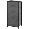 Commode de rangement à 4 compartiments par HomCom en acier noir