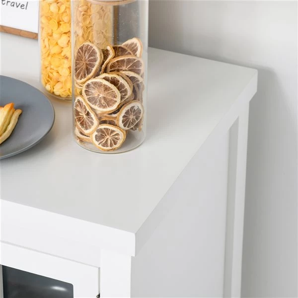 Table console moderne par HomCom en bois blanc 5 Table console moderne par HomCom en bois blanc – Image 5