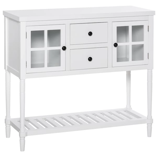 Table console moderne par HomCom en bois blanc 1 Table console moderne par HomCom en bois blanc