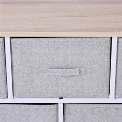 Commode de rangement à 5 compartiments par HomCom en acier gris -HOMCOM Soldes 2022 330932528 AlternateImage3 l