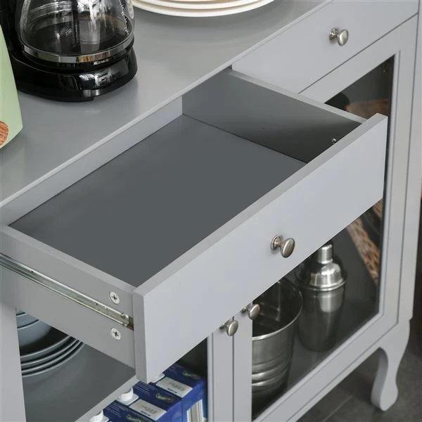 Buffet HomCom en composite gris 5 Buffet HomCom en composite gris – Image 5