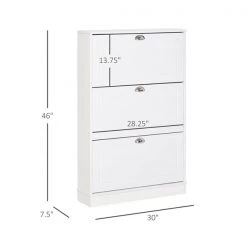 Armoire à chaussures moderne blanche Homcom de 46 po x 30 po en bois avec 3 tiroirs 7 Armoire à chaussures moderne blanche Homcom de 46 po x 30 po en bois avec 3 tiroirs -HOMCOM Soldes 2022 330932557 AlternateImage2 l