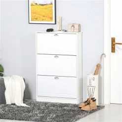 Armoire à chaussures moderne blanche Homcom de 46 po x 30 po en bois avec 3 tiroirs 8 Armoire à chaussures moderne blanche Homcom de 46 po x 30 po en bois avec 3 tiroirs -HOMCOM Soldes 2022 330932557 AlternateImage3 l