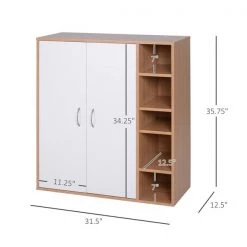 Armoire à chaussures contemporaine blanche Homcom en bois avec compartiments 7 Armoire à chaussures contemporaine blanche Homcom en bois avec compartiments -HOMCOM Soldes 2022 330932563 AlternateImage2 l