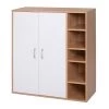 Armoire à chaussures contemporaine blanche Homcom en bois avec compartiments