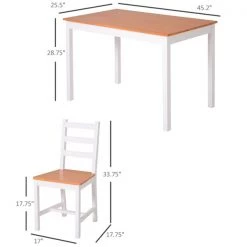 Ensemble de salle à manger blanc et beige miel par HomCom avec table rectangulaire 6 Ensemble de salle à manger blanc et beige miel par HomCom avec table rectangulaire -HOMCOM Soldes 2022 330936143 AlternateImage2 l