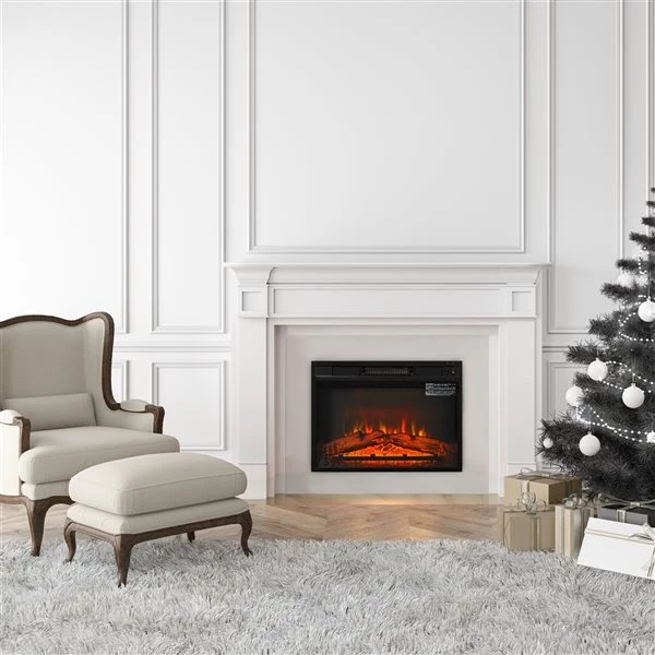 Foyer électrique noir à DEL par HomCom de 23 po l. 2 Foyer électrique noir à DEL par HomCom de 23 po l. – Image 2