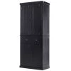 Garde-manger autoportant HomCom en bois composite noir de 29,92 po l.