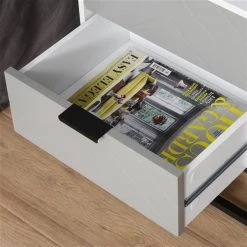 Table de chevet HomCom blanc et noir -HOMCOM Soldes 2022 330936155 AlternateImage4 l