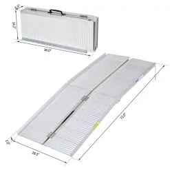 Rampe pour fauteuils roulants pliante en aluminium par HomCom conforme à l'ADA de 6 pi x 28,3 po 7 Rampe pour fauteuils roulants pliante en aluminium par HomCom conforme à l'ADA de 6 pi x 28,3 po -HOMCOM Soldes 2022 330936158 AlternateImage2 l