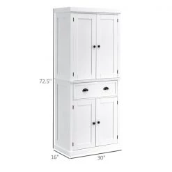 Garde-manger autoportant HomCom en bois composite blanc de 29,92 po l. -HOMCOM Soldes 2022 330936166 AlternateImage2 l