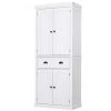 Garde-manger autoportant HomCom en bois composite blanc de 29,92 po l.