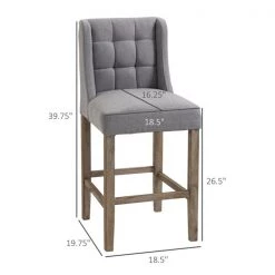 Tabourets de bar rembourrés gris Homcom de style moderne avec repose-pieds, ensemble de 2 7 Tabourets de bar rembourrés gris Homcom de style moderne avec repose-pieds, ensemble de 2 -HOMCOM Soldes 2022 330936170 AlternateImage2 l