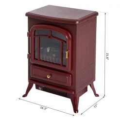 Foyer électrique sur pied rouge à DEL par HomCom de 16 po l. 7 Foyer électrique sur pied rouge à DEL par HomCom de 16 po l. -HOMCOM Soldes 2022 330936171 AlternateImage2 l