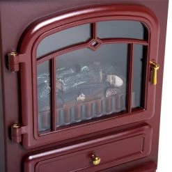 Foyer électrique sur pied rouge à DEL par HomCom de 16 po l. 8 Foyer électrique sur pied rouge à DEL par HomCom de 16 po l. -HOMCOM Soldes 2022 330936171 AlternateImage3 l