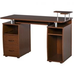 Bureau d'ordinateur moderne et contemporain HomCom brun de 47,24 po 8 Bureau d'ordinateur moderne et contemporain HomCom brun de 47,24 po -HOMCOM Soldes 2022 330936192 AlternateImage3 l