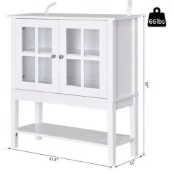 Buffet HomCom en bois composite blanc de 31,5 po l. -HOMCOM Soldes 2022 330936194 AlternateImage2 l