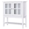 Buffet HomCom en bois composite blanc de 31,5 po l.