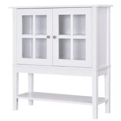 Buffet HomCom en bois composite blanc de 31,5 po l.
