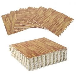 Tapis d'exercice imperméable à emboîtement Homcom de 2 pi x 2 pi en mousse, 18 pièces