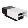 Table basse moderne par HomCom en composite noir et blanc