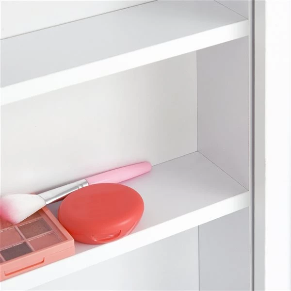 Coiffeuse de 31,5 po par HomCom en bois blanc 5 Coiffeuse de 31,5 po par HomCom en bois blanc – Image 5