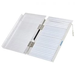 Rampe pour fauteuils roulants pliante en aluminium par HomCom conforme à l'ADA de 2 pi x 28,3 po