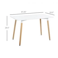 Table basse rectangulaire Homcom de style scandinave avec coussinets ajustables -HOMCOM Soldes 2022 330936232 AlternateImage2 l