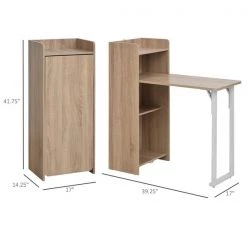 Table à abattants rectangulaire 2-en-1 Homcom en MDF avec espace de rangement -HOMCOM Soldes 2022 330936234 AlternateImage2 l