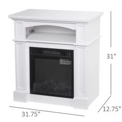 Foyer électrique autoportant et portable par HomCom blanc à DEL de 32 po l. 7 Foyer électrique autoportant et portable par HomCom blanc à DEL de 32 po l. -HOMCOM Soldes 2022 330936244 AlternateImage2 l