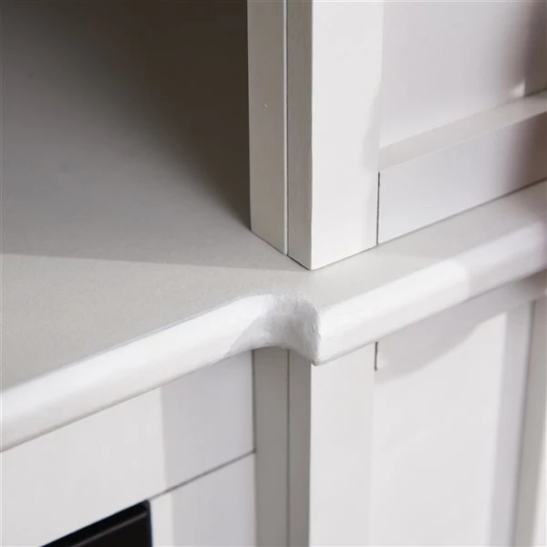 Foyer électrique autoportant et portable par HomCom blanc à DEL de 32 po l. 5 Foyer électrique autoportant et portable par HomCom blanc à DEL de 32 po l. – Image 5