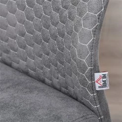 Chaise d'appoint contemporaine à dossier haut par HomCom rembourrée en polyester gris avec cadre en métal, ensemble de 2 9 Chaise d'appoint contemporaine à dossier haut par HomCom rembourrée en polyester gris avec cadre en métal, ensemble de 2 -HOMCOM Soldes 2022 330936245 AlternateImage4 l