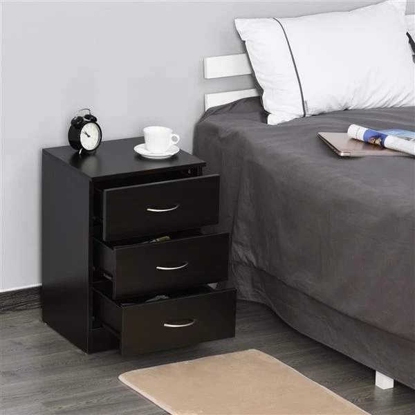 Table de chevet HomCom noire 3 Table de chevet HomCom noire – Image 3