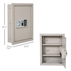 Coffre-fort numérique mural Homcom en acier beige pour la maison -HOMCOM Soldes 2022 330936256 AlternateImage2 l