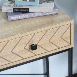 Table console moderne en métal par HomCom avec 2 tiroirs -HOMCOM Soldes 2022 330936262 AlternateImage4 l