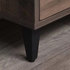 Commode 2-en-1 brune à 4 tiroirs Homcom de 42 1/4 po x 28 1/4 po avec poignées en cuir -HOMCOM Soldes 2022 330936266 AlternateImage4 l