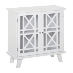 Buffet HomCom en bois composite blanc de 30,91 po l.